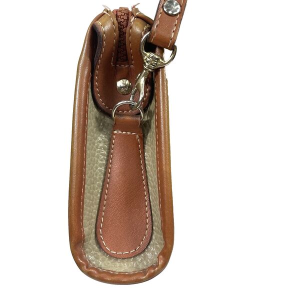 VTG Dooney & Bourke -Taupe -All-Weather -Leather Crossbody Bag/Handbag/Purse USA - Picture 3 of 16